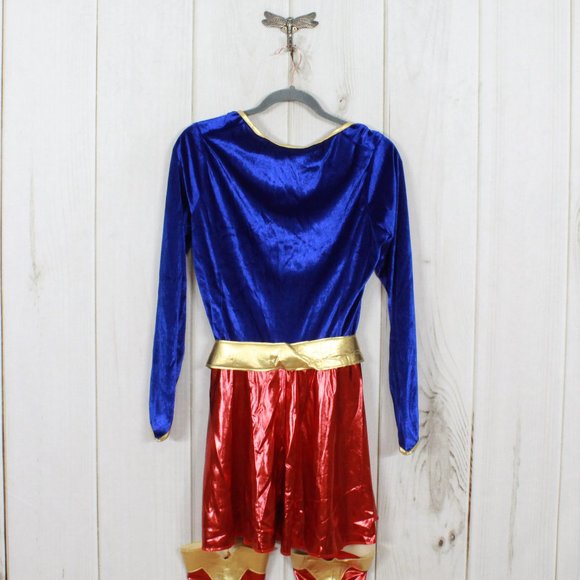 Rubies Costume Co Red Blue Super Girl Tricks & Treats Costume Size Large 12-14 - Picture 7 of 11